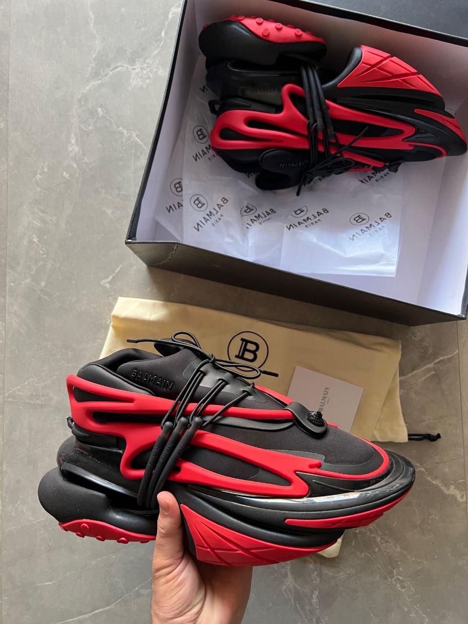 Balmain Synthetic Unicorn First Copy with Brand Box (Red)