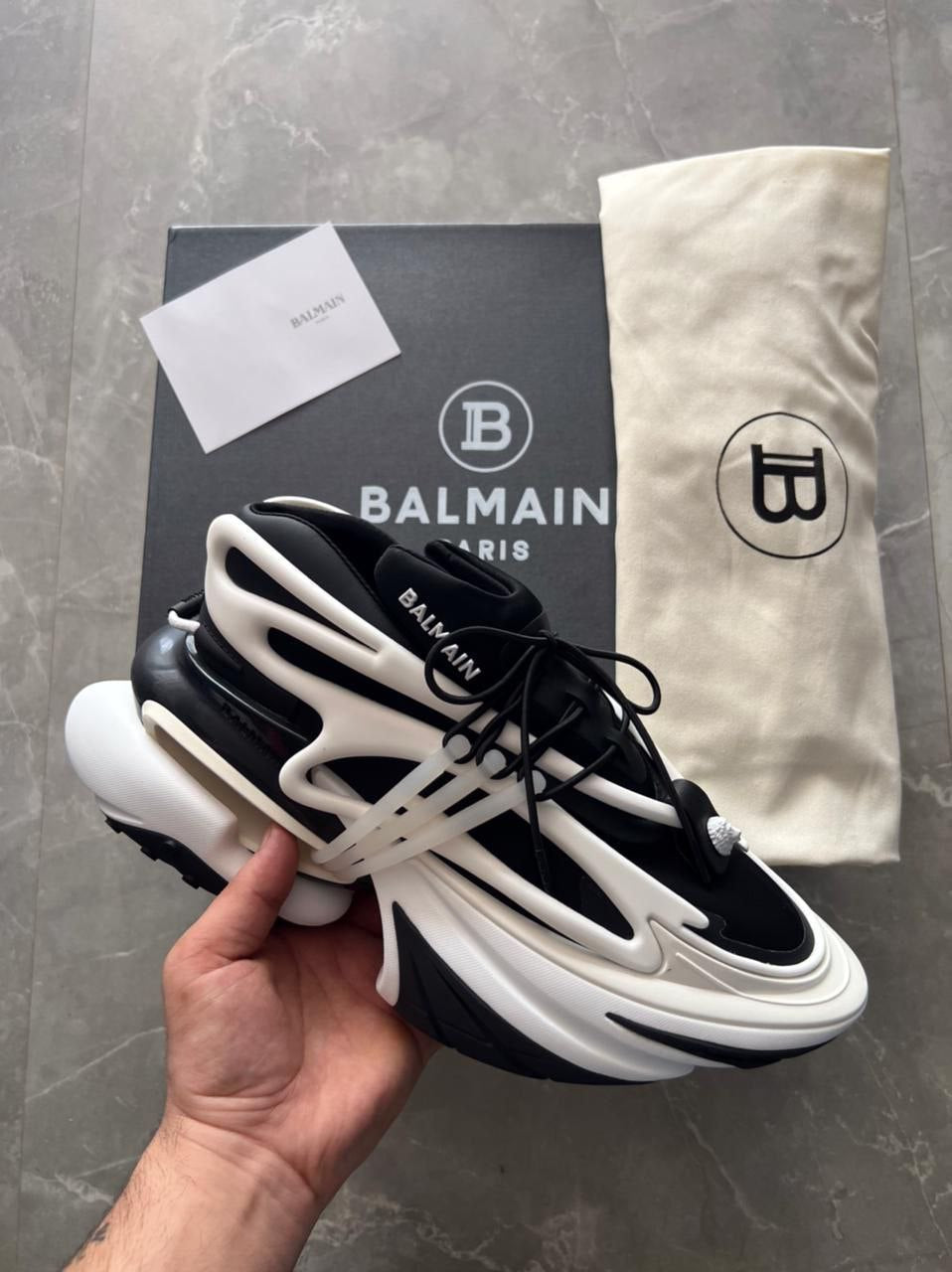 Balmain Synthetic Unicorn First Copy with Brand Box (White)